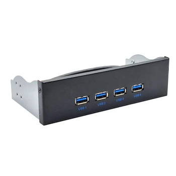 1 Ks Optická Jednotka Panel 4X USB3.2 GEN2 3,5-Palcový 5.25-Palcová HUB 19PIN C-Port Forward Reverse Plug