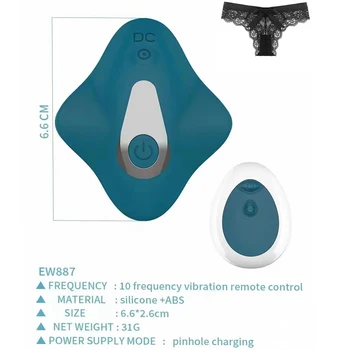 10-Frekvencie Vibračného Masturbator S Diaľkovým ovládaním Klitorálny Stimulácia masér Nositeľné Neviditeľné Ženských pohlavných Produktov, 18+