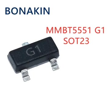 100KS 2N5551 SOT23 MMBT5551 G1 SOT23-3 SMD tranzistorov Nový, originálny