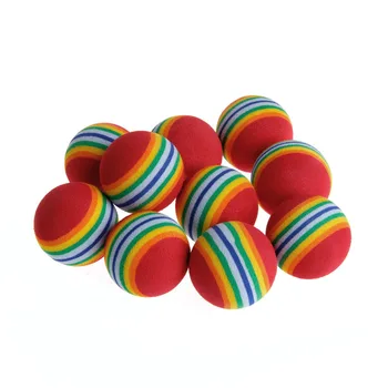 10Pcs Farebné Pet Rainbow Penové Loptičky Školenia Interaktívne Psa Zábavné Hračky