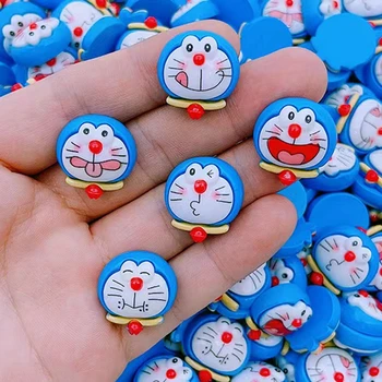 10Pcs Nový Roztomilý Mini Malé Kreslené Doraemon Série Ploché Späť Ornament Šperky Robiť Manikúru Luky Príslušenstvo
