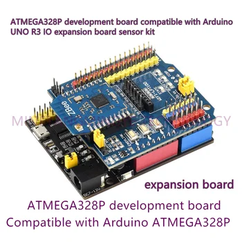 1PCS/VEĽA R3-PLUS ATMEGA328P Vývoj Doska Kompatibilný S Arduino UNO R3 IO Expansion Board Sensor Auta
