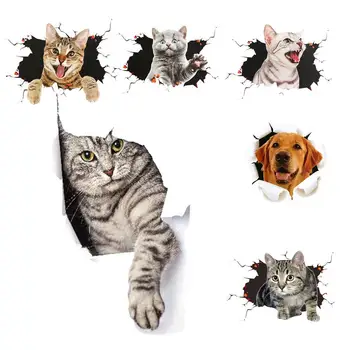 3D Mačka, Auto Nálepky Roztomilý 3D Tvorivé Mačku, Psa, Auto Windows Nálepky Roztomilý Auto Nálepky, Auto Ornament Vonkajšie Dekorácie, Doplnky