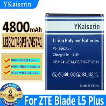 4800mAh YKaiserin Batérie Pre ZTE Blade L5 Plus L5Plus c370 Bateria