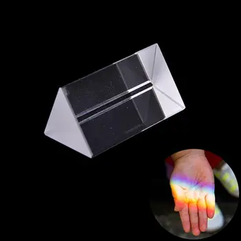 5 cm Mini Prism Optické Sklo Triple Trojuholníkového tvaru Hranola Refractor Fyziky Experiment Výučby Príslušenstvo