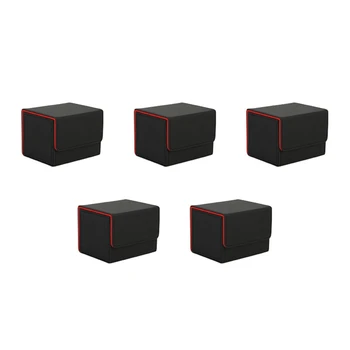 5X Krabica Strane-Nakladanie Krabica Palube Prípade Pre Mtg Yugioh Karty Binder Držiteľ 100+,Black Red