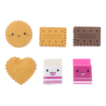 6pcs Box-balené Kawaii Mlieko Cookies Biscuit Maliarske Školy Grafické efekty Dodávky Kreatívny Darček pre Deti, Deti, Študenti