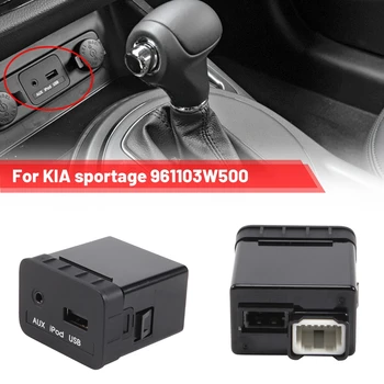 ABS AUX, USB Konektor Prevodov Zásuvky Montáž Pre KIA Sportage USB Reader Ipod, AUX Port 961103W500 96110 3W500