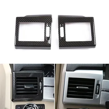 ABS Uhlíkových Vlákien Textúra Interiéru Vozidla Strane otvoru Klimatizácia Zásuvky Kryt Rámu Orezania Na Mercedes Benz GLK X204 2008-2012