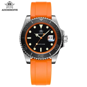 ADDIESDIVE Nové Quartz Hodinky pre Mužov Business Potápačské Náramkové hodinky 316L Nerezovej Ocele Svetelný 200m Diver Hodinky Top Značky reloj