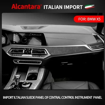 Alcantara Semiš Auto stredovej Konzoly Panel Prístrojovej dosky Dekorácie Pásy Samolepky Pre BMW X5 2019 2020 2021 2022 2023