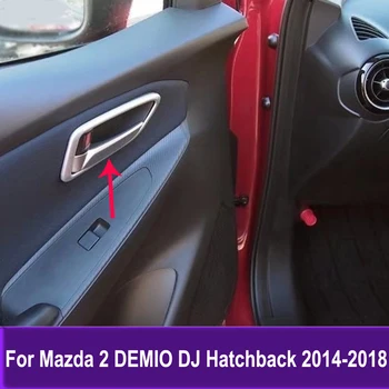 Auto Príslušenstvo Pre Mazda 2 DEMIO DJ Hatchback 2014-2016 2017 2018 Interiérové Dvere, Rukoväť, Misa, Kryt, Trim Nálepky Matný