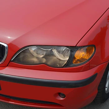 Auto Styling Príslušenstvo Reálne Uhlíkových Vlákien Svetlometu Obočie, očné Viečka Výbava pre BMW E46 323i 328i 330i 325i 1999-2004 Auto Samolepky