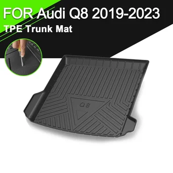 Auto Vzadu Kryt batožinového priestoru Rohože Pre Audi Q8 2019-2023 TPE Nepremokavé protišmykovým Gumovým Cargo Líniové Príslušenstvo