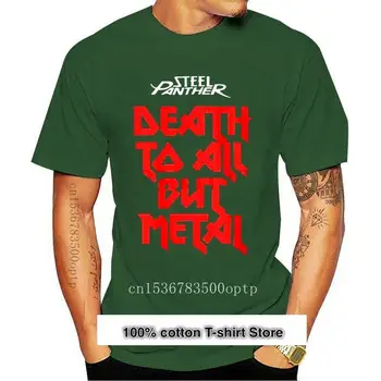 Camiseta negra de la estrella de la muerte para hombre, camiseta de pantera de acero, Rock, Metal, S-3XL