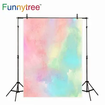 Funnytree pozadia pre fotografovanie studio akvarel abstraktné farebné baby sprcha pozadí photocall photobooth tlačené