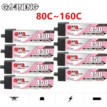 Inovovaný GNB 3.8 V 450mAh 80C/160C LiPo Batérie BetaFPV Beta75X Happymodel Mobula6 Mobula7 Snapper Káblovaná A30 3.8 V Batéria