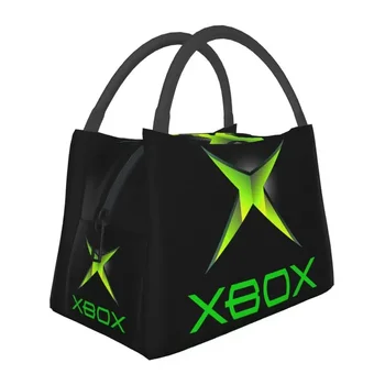 Klasické Xboxs Logo Izolované Obed Tašky pre Školského Úradu Hra, Hráč Darčeky Resuable Chladnejšie Tepelnej Lunch Box Ženy