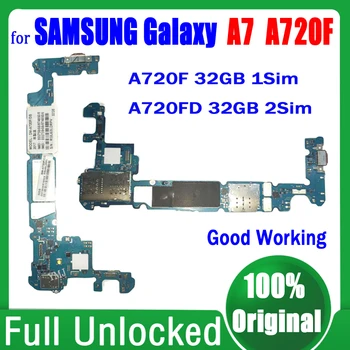 Kvalitné Doske Pre Samsung Galaxy A7 A720F A720FD Doska s Android Systém 100% Originálne Odomknutý Logic Dosky
