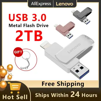 Lenovo 2TB USB Flash Disk 128GB Pero Disk Pre IPhone, IPad 1 TB OTG kl ' úč USB 3.0 Memory Stick Darček Pre Ios Notebook, Tablet
