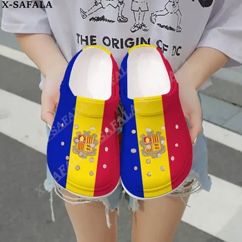 Láska Andorra Krajiny 3D Tlač Muži Ženy Klasické Dreváky Papuče Topánky EVA Ligtweight Sandále Letné Beach Vonkajšie-1
