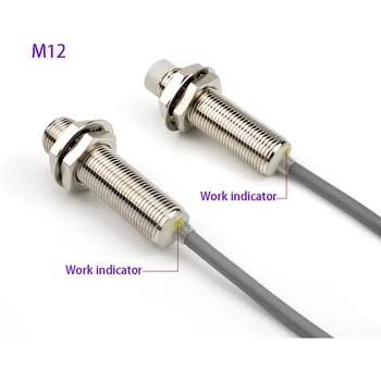 M12 blízkosti prepínač senzor tri-wire NPN Č 24v 12 MM kovový snímač prepínač odolná voči vode a olejom-dôkaz pásky štít