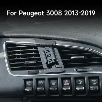 Mechanické transparentné mobilný telefón držiak Na Peugeot 3008 2013-2019 Bezdrôtové nabíjanie držiak