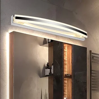 Moderné 12W / 20W Led Kúpeľňa Zrkadlo Svetlo Akryl Tienidlo Nástenné Svietidlo z Nehrdzavejúcej Ocele Sconce Domov Osvetlenie 170-240V