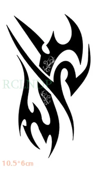 Nepremokavé Dočasné Tetovanie Nálepky Totem Symbol Čierny Tieň Flash Tatto Falošné Tetovanie Pre Fashion Art Sexy Muž Žena
