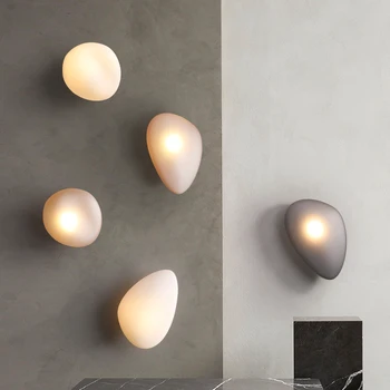 Nordic Dizajn Kamienkové Nástenné svietidlo LED Moderné Sklenené Lampa Domáce Dekorácie Obývacej Izby, Chodby, Spálne, Nočné Stenu Sconces Zariadenie