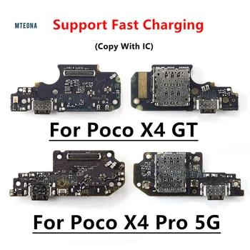 Nový USB Nabíjací Port Nabíjačku Rada Flex Kábel Pre Xiao Poco X4 Pro GT 4G 5G Dock Konektor S Mikrofónom
