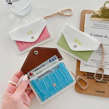 Nový vzor, Japonských a kórejských malé malé peňaženky karty držiteľa malé tenké dámske krátke mini jednoduché keychain držiteľa karty peňaženky