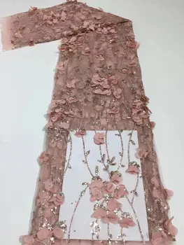 Peach Žakárové Čipky Materiál Afriky Čipky Textílie 2021 Vysoko Kvalitnej Čipky Nigérijský Francúzskej Čipky Textílie Na Svadby