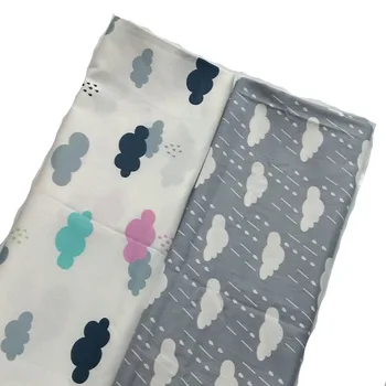 Pekná Kreslená Farebné Cloud & Grey Cloud Potlačené Bavlnené Tkaniny Pre KUTILOV, Šitie posteľnej bielizne a Prešívanie Oblečenia DIY textílie