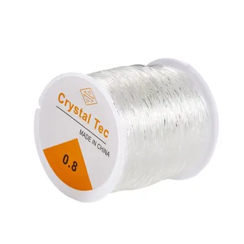 Plastové Crystal DIY Lištovanie Natiahnuť Káble Elastické Riadok 100m Šperky Čo String Jasné Kruhové Pružné Vlákno