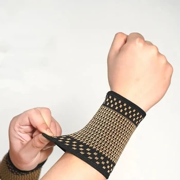 Pletené mosadz zápästie stráže na zápästie ochrany priedušný nylon absorpciu potu rukáv fitness, basketbal, push up a šport