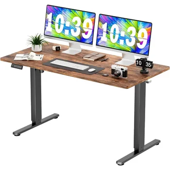 Počítačový stôl, 55 x 24 palcový nastaviteľná výška zdvíhacie kancelársky stôl, s spojov penzia, 2 háčiky a lanká diery, počítačový stôl