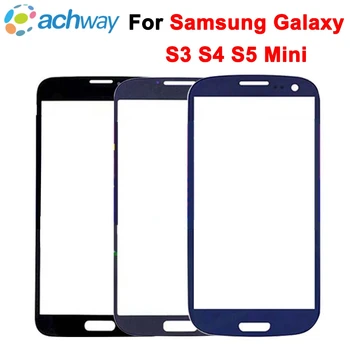 Pre Samsung Galaxy S3 S4 S5 Mini i8190 i9190 G900 Dotykový Displej LCD Displej Predné Vonkajšie Sklo Panel Kryt Objektívu Opravu, Výmenu
