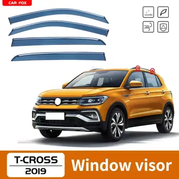Pre Volkswagen T-CROSS LWB/C11 2018-2023 Plastové Okno Clonu Prieduch Odtiene Slnko, Dážď Deflektor Stráže 4PCS/SE Volkswagen T-CROSS