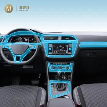 Pre Volkswagen Tiguan 2019-2021 Interiéru Vozidla stredovej konzoly Transparentné TPU Ochranný film Anti-scratch Opravy film Príslušenstvo