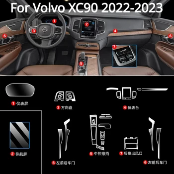 Pre Volvo XC60 XC90 2022-2024 Auto interiérové Doplnky film transparentné TPU Výstroj Panel stredovej Konzoly Anti-scratch odolať film