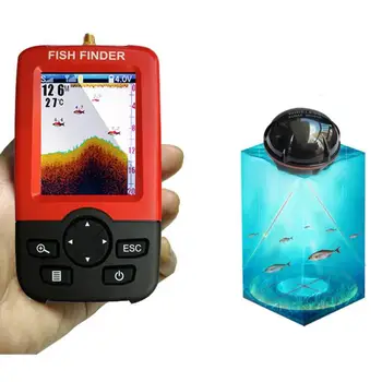 Prenosné Hĺbka Ryby Finder S 100M Sonar Senzor Echo Bezdrôtové Sirény Hĺbka Finder Rybárske Lure Echo Zdravšie Alarma Pesca