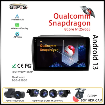 Qualcomm Android Autoradio Multimediálny Prehrávač Pre Fiat Doblo 2 II 263 2009 - 2015 BT Rádio Stereo Navigácie GPS Carplay CPU QLED
