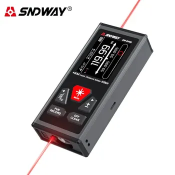 SNDWAY Dual Laser Distance Meter Nabíjateľná Bilaterálne Laserový Diaľkomer 200m 120m Digitálne Pásky Opatrenie Uhol Measurment Nástroj