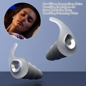 Silikónové Hubky Spánku Zvukotesné zátkové chrániče sluchu Hlboko Spí na Zníženie Hluku Dodávky Tichý zátkové chrániče sluchu Opakovane Anti-noise