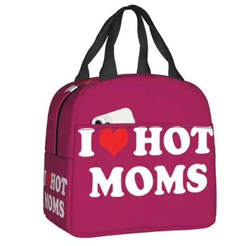 Som Rád Horúce Mamičky Izolované Obed Tašky pre Ženy Prenosné Tepelné Chladnejšie Lunch Box Práce Školy Cestovné Potravín Piknik Kontajner Tašky