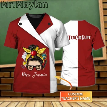 Učiteľ Tím Tričko Osobné Tričko Učiteľ Darček Učiteľ Grafický Dizajn, 3D Full Vytlačené Tričko Muži/Ženy Unisex Tričko Topy-88