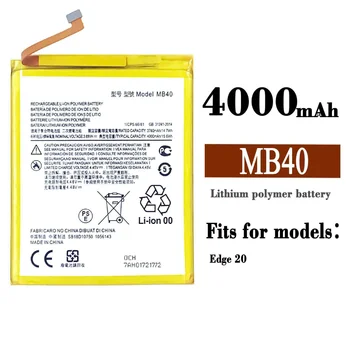  Vysoko Kvalitné Náhradné Batérie Pre Motorola Edge 20 Moto MB40 4000mAh Mobilný Telefón Veľkú Kapacitu, Nové Batérie