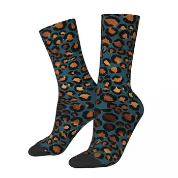 Všetky ročné obdobia Gepard Tlač Leopard Tlač Ponožky Harajuku Absorpciu Potu Posádky Ponožky Zábavné Pančuchy pre Mužov, Ženy k Narodeninám