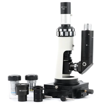 Zväčšenie 100X-400X Prenosné Malé Vreckové Metallographic Priemysel Polarizačný Mikroskop Svetelný Mikroskop + Magnetické Základne Polarizer